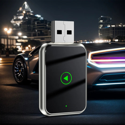 2 in 1 Wireless CarPlay Android Auto Adapter Wireless CarPlay Adapter Plug & Play Mini Carplay&Auto Box Dongle for Factory Wired